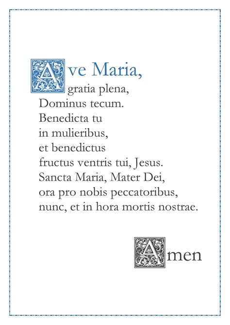 Ave Maria Latin Prayer Printable Catholic Hail Mary Prayer, 41% OFF