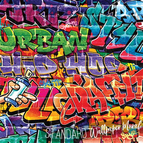 Graffiti Wall Mural - Spraypainted Effect Graffiti Wallpaper Mural