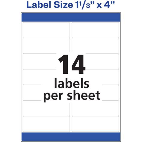 Avery® Easy Peel(R) Address Labels, 1-1/3" x 4" , 350 Labels (8162) - 1.33" Height x 4" Width ...