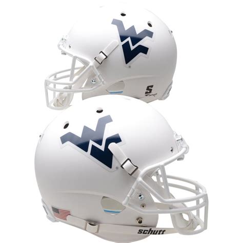 West Virginia Mountaineers Schutt White Replica Football Helmet ...