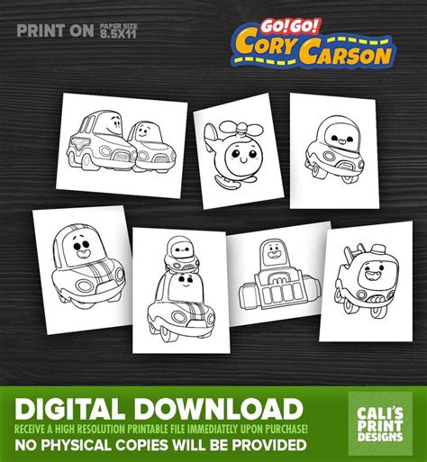 Printable Go Go Cory Carson Coloring Activity High Resolution - Etsy Australia