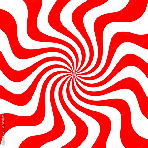 Red white swirl abstract vortex background. Peppermint candy pattern texture. Vector ...