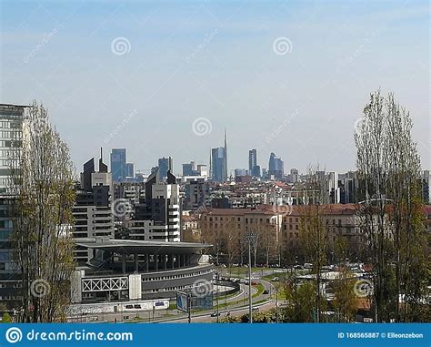 Milan Aerial View. Milano City, Italy Stock Image - Image of financial ...