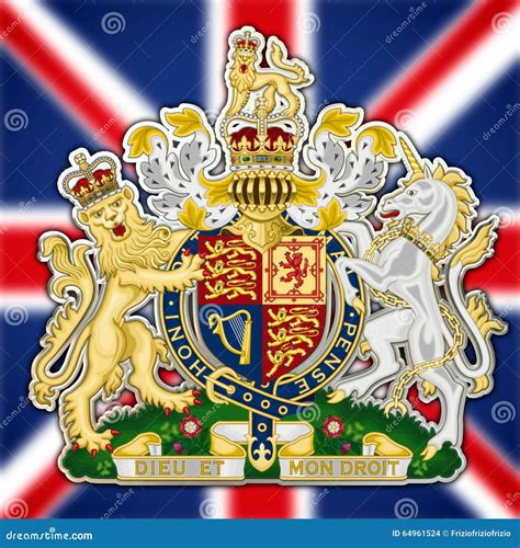 Uk coat of arms stock illustration. Illustration of economy - 64961524