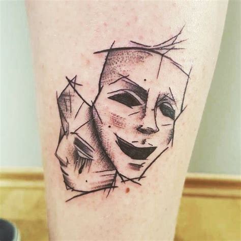 mask theatre by Richy at tattoo anansi Munich | Body art tattoos, Gemini tattoo, Tattoos