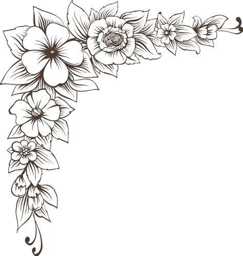 Flower pattern drawing, Flower drawing design, Flower drawing