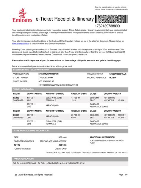 Flight ticket pdf download: Fill out & sign online | DocHub