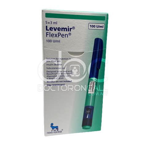 Buy Levemir FlexPen 100U/ml 3ml x1 (pen)- Uses, Dosage, Side Effects, Instructions - DoctorOnCall