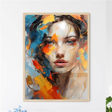 Abstract Oil Painting With Thick Pen Strokes - A Woman With Colorful ...