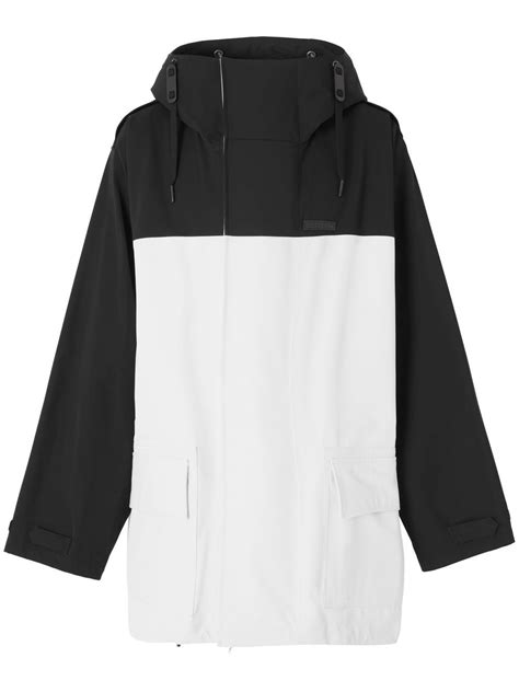 Burberry Oversized Hooded Jacket In White | ModeSens
