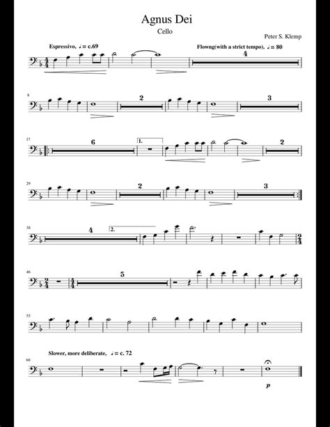 Agnus_Dei sheet music for Piano download free in PDF or MIDI