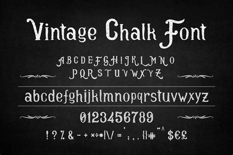 Vintage Chalk Font by OWPictures · Creative Fabrica