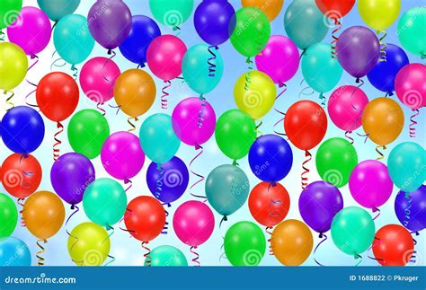 Colorful Party Balloons Background Stock Photo - Image of decoration, green: 1688822