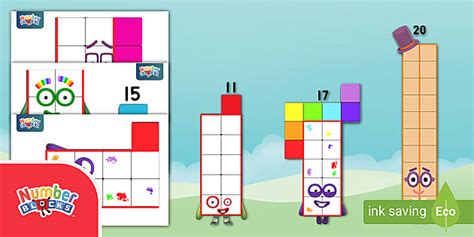 Numberblocks Cut-Outs 11-20 (teacher made) - Twinkl