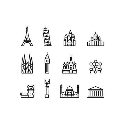 Europe Landmarks Clipart