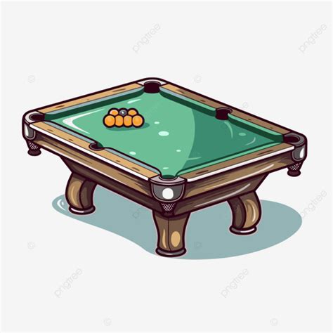 Billiard A Pool Table Vector Clipart, Sticker Design With Cartoon Pool Table Isolated, Sticker ...