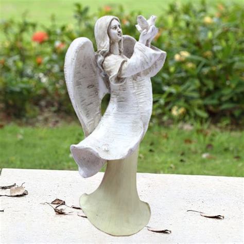 Buy Hand Carved Resin Fashion Attractive Realistic Angel Sculpture Dove Statue Angel Sculpture ...