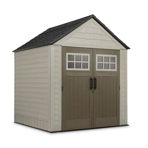 Rubbermaid 7 ft. x 7 ft. Big Max Storage Shed with Accessories-1934913 - The Home Depot