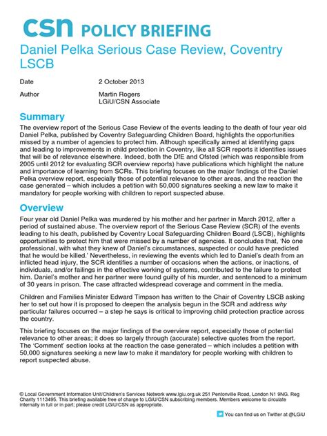 Daniel Pelka Serious Case Review Coventry LSCB | PDF | Domestic ...