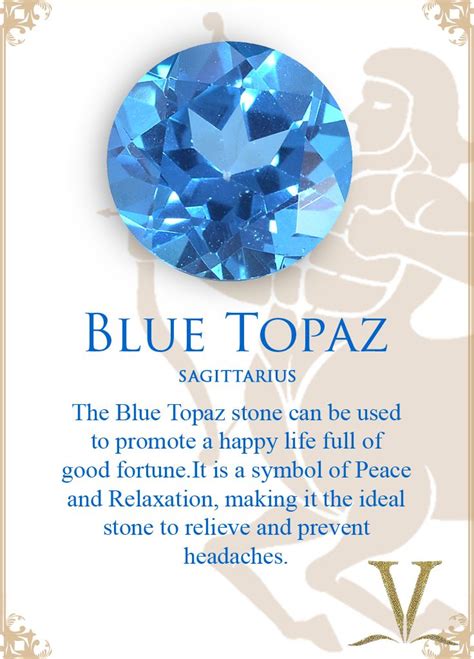 The Blue Topaz gem stone is for the sun sign- Sagittarius. | Blue topaz, Blue topaz meaning ...