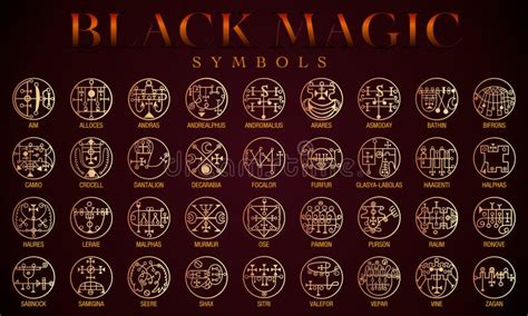 Set of Black magic Symbols stock vector. Illustration of ritual - 79270964