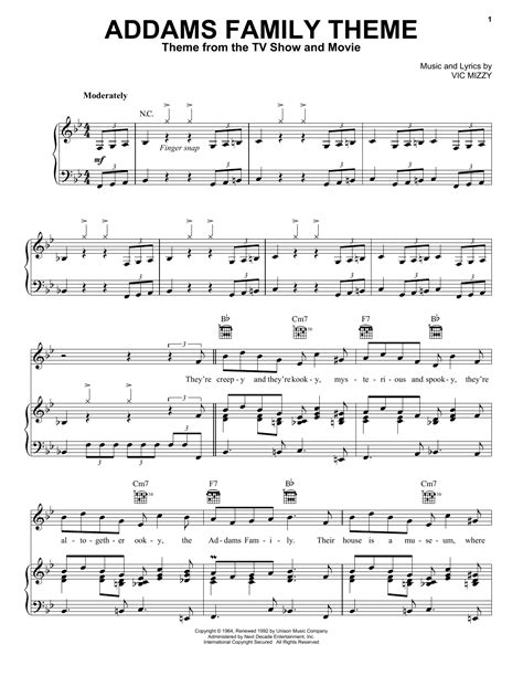 The Addams Family Theme | Sheet Music Direct