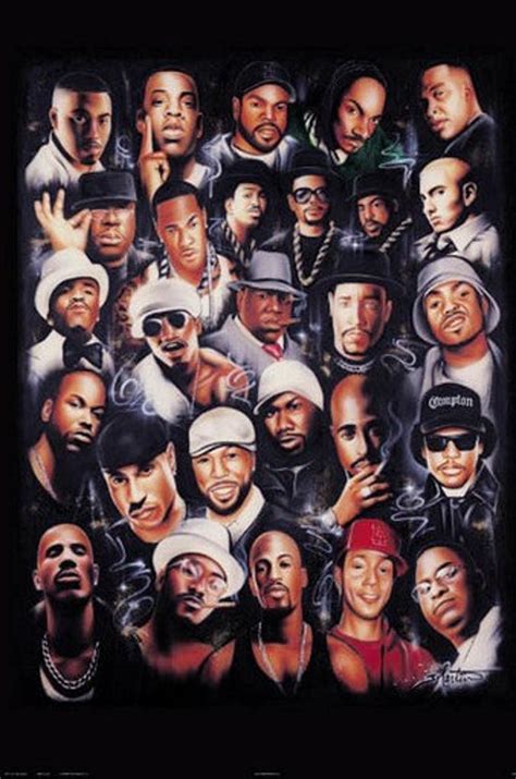 Rap Legends Poster Top Rappers Collage 24x36 | Etsy