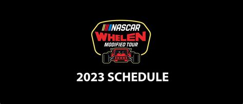 NASCAR Whelen Modified Tour Announces 2023 Schedule Performance Racing ...