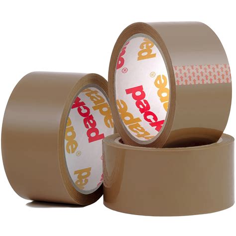 Buy Packatape 3 Rolls 48MM x 66M Brown Packaging Tape for Parcels and Boxes. Heavy Duty Brown ...