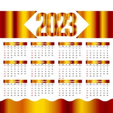 2023 Year Calendar Vector Design Images, 2023 Calendar New Year, 2023 ...