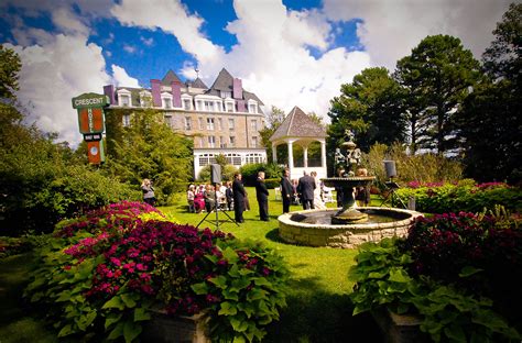 The Crescent Hotel in Eureka Springs. We shot this outdoor wedding on a beautiful spring day ...