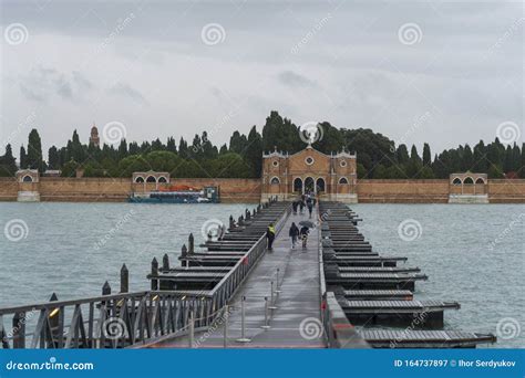 Italy, Venice, St. Michele Island St. Michele Cemetery. Bridge at the ...