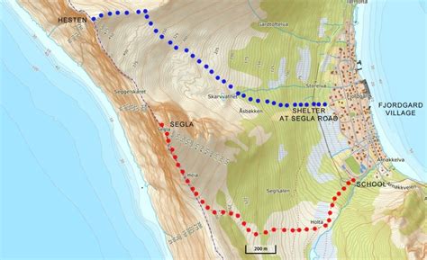 a map showing the route to selte valley and its surrounding area, as ...