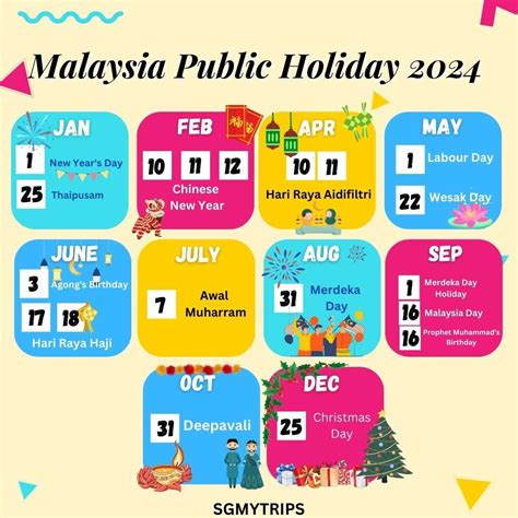 Malaysia Public Holiday 2024 - Ailene Pietra