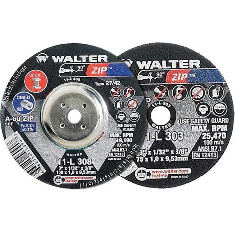 Walter 11L313 3" Zip Die Grinder Cutting & Grinding Wheel - BC Fasteners