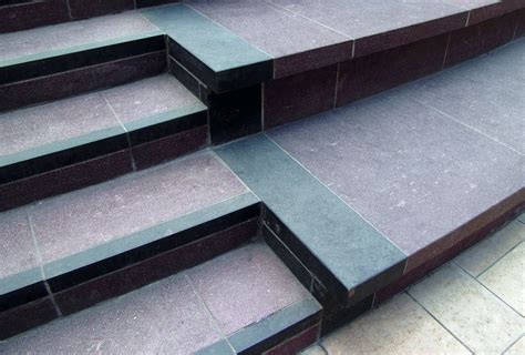 Imperial red granite steps with black granite nosing, Bristol Cabot ...