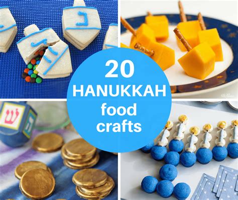 A roundup of 20 Hanukkah fun food crafts -- food ideas for Hanukkah