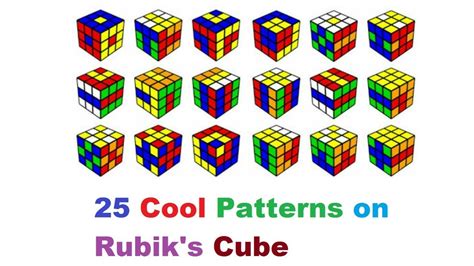 25 Cool Patterns on Rubik's Cube - YouTube