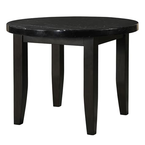 Steve Silver Markina Round Black Marble Top Dining Table | Cymax Business