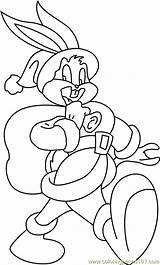 Bugs Bunny Christmas Coloring Page  Free Christmas Cartoons Coloring sketch template