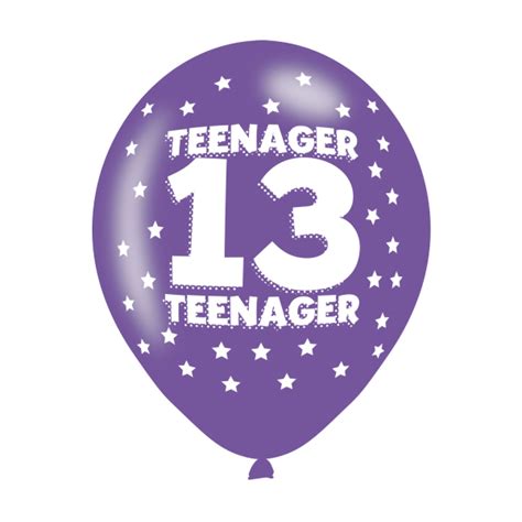 Happy 13th Birthday 6 latex Balloons Party Decorations Teenager | eBay