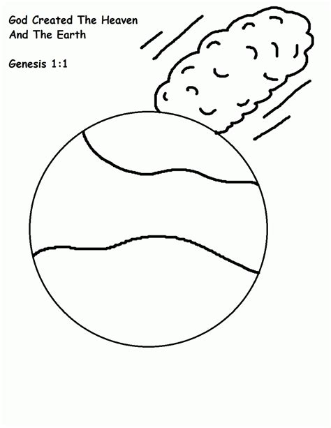 God Created The Earth Coloring Pages - Coloring Home