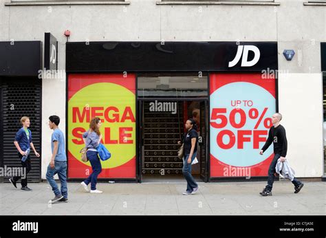 JD Sports shop Mega Sale 50% off, London, UK Stock Photo, Royalty Free ...