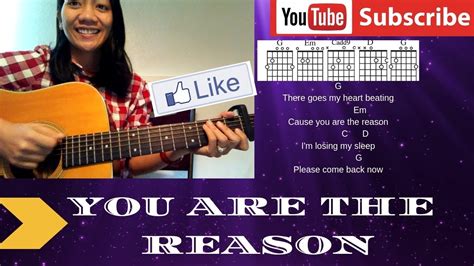 You Are The Reason Guitar Tutorial with Chords and Lyrics Acordes ...