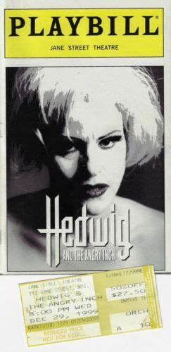 Ally Sheedy "HEDWIG and the ANGRY INCH" John Cameron Mitchell 1999 Playbill | eBay