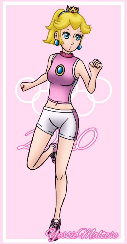 Princess Peach (Tokyo 2020 Olympic Games Ver) (AT) by https://www.deviantart.com/yessiemaltese ...