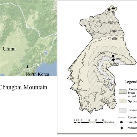 Location of the Changbai Mountain Natural Reserve in Northeast China ...