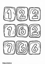 Numberblocks 12 coloring Page sketch template