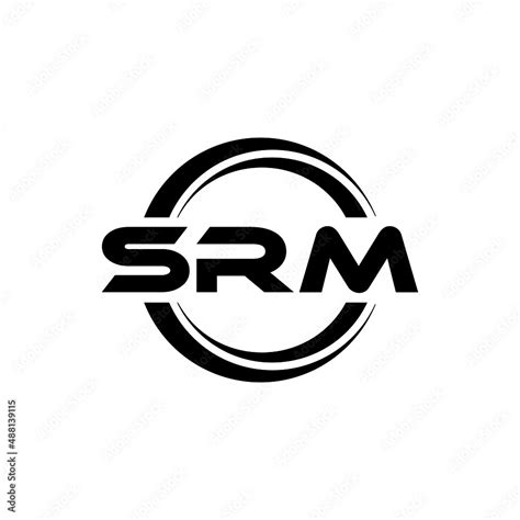 SRM letter logo design with white background in illustrator, vector logo modern alphabet font ...