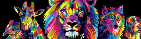 Colorful Lion Wallpaper - WallpaperSafari